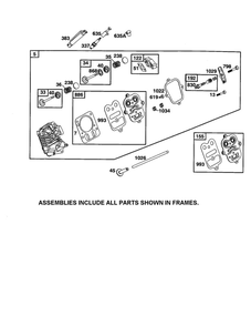 Head-Cylinder Diagram and Parts List for 110400-110499 0200-0201-0203 Briggs and Stratton Engine